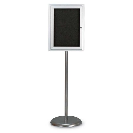 United Visual Products Corkboard, Double Door, Radius Frame, 48x36", Bronze/Natural Tan Cork UV7003-BRONZE-CORK